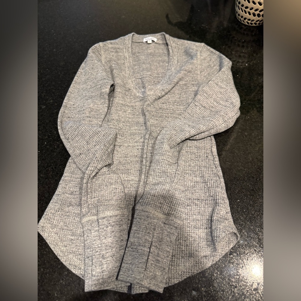 Splendid Gray Thermal Waffle Long Sleeve